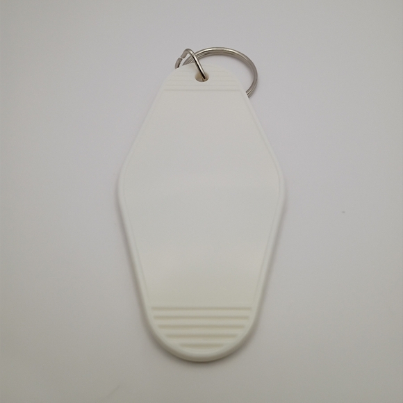 White "When You Feel Nothing" Skeleton Vintage Styled Motel Keychain Keyring - Picture 2 of 2